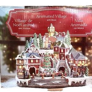 Animated Christmas Village Centerpiece w/ Music Costco New Box